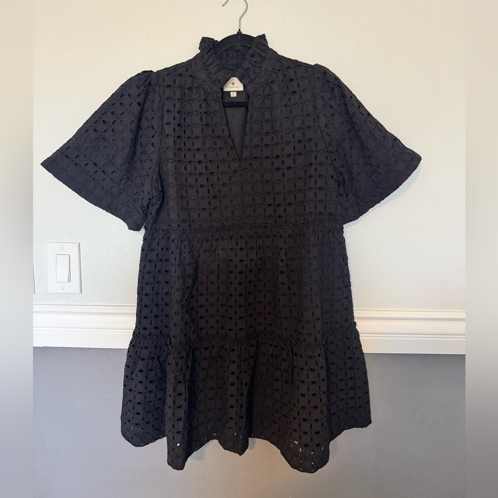 Tuckernuck Black Eyelet Crawford Dress
